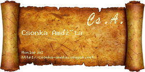 Csonka Amáta névjegykártya